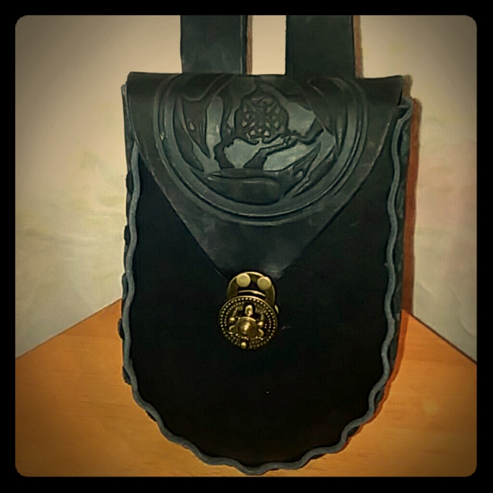 Celtic Raven belt pouch